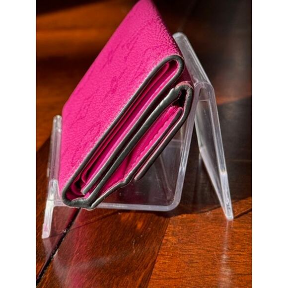 LOUIS VUITTON Tri-Fold Wallet Discovery LV Logo*Fluorescent Pink Rose*Box Incld. - Picture 6 of 14